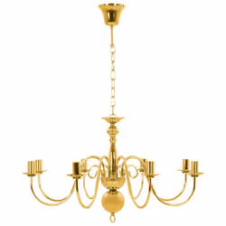 vidaXL Chandelier Golden 8xE14 Bulbs Ceiling Pendant Lamp Living Room Light - Additional view 7