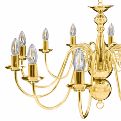 vidaXL Chandelier Golden 12x E14 Bulbs Ceiling Lamp Pendant Light Bedroom - Additional view 6
