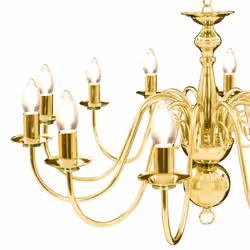 vidaXL Chandelier Golden 12x E14 Bulbs Ceiling Lamp Pendant Light Bedroom - Additional view 7