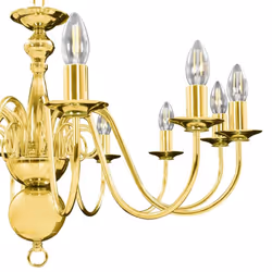 vidaXL Chandelier Golden 12x E14 Bulbs Ceiling Lamp Pendant Light Bedroom - Additional view 8
