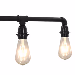 vidaXL Ceiling Lamp Black 5xE27 Bulbs Ceiling Lamp Living Room Hanging Light - Additional view 4