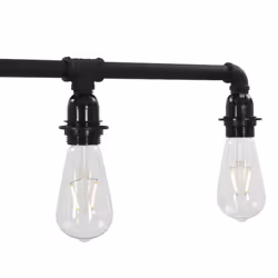 vidaXL Ceiling Lamp Black 5xE27 Bulbs Ceiling Lamp Living Room Hanging Light - Additional view 5