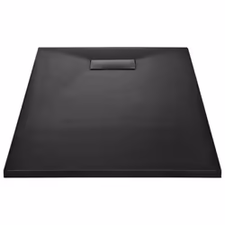 vidaXL Shower Base Tray SMC Black 120x70cm Rectangle Bathroom Shower Receptor