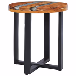 vidaXL Solid Teak Wood and Polyresin Coffee Table Home Couch Side End Table - Additional view 10