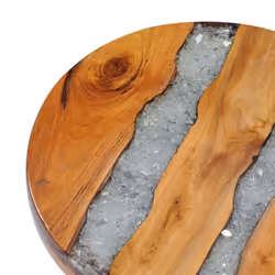 vidaXL Solid Teak Wood and Polyresin Coffee Table Home Couch Side End Table - Additional view 4