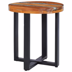 vidaXL Solid Teak Wood and Polyresin Coffee Table Home Couch Side End Table - Additional view 7