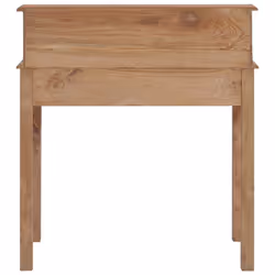 vidaXL Solid Teak Wood Desk 90cm Office Computer Reading Writing Work Table
