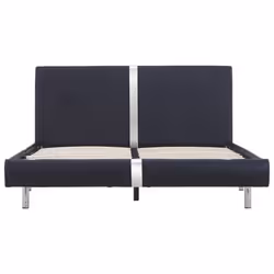 vidaXL Bed Frame without Mattress Bed Black Faux Leather 135x190 cm Double