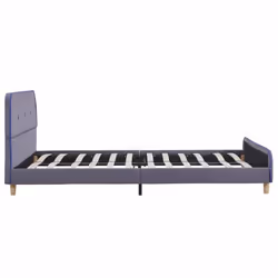 vidaXL Bed Frame without Mattress Bed Base Light Grey Fabric 135x190 cm Double