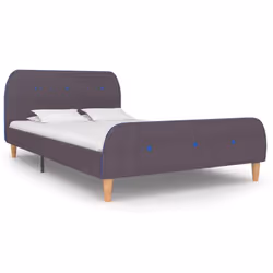vidaXL Bed Frame without Mattress Bed Taupe Fabric 120x190 cm Small Double