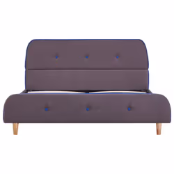 vidaXL Bed Frame without Mattress Home Bed Base Taupe Fabric 135x190 cm Double