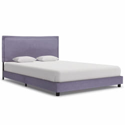 vidaXL Bed Frame without Mattress Bed Base Light Grey Fabric 135x190 cm Double