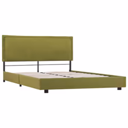 vidaXL Bed Frame without Mattress Home Bed Base Green Fabric 135x190 cm Double