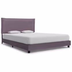 vidaXL Bed Frame without Mattress Home Bed Base Taupe Fabric 135x190 cm Double