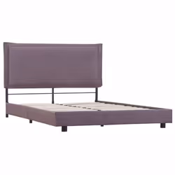 vidaXL Bed Frame without Mattress Home Bed Base Taupe Fabric 135x190 cm Double
