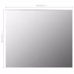 vidaXL Frameless Mirror 70x50cm Glass Perspex Wall Mirror Sheet Makeup Studio - Additional view 3