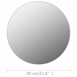 vidaXL Frameless Mirror Round 30cm Glass Bathroom Living Room Makeup Vanity - Additional view 3
