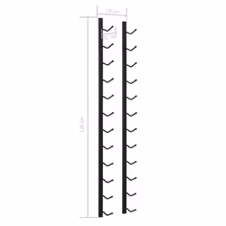 vidaXL Wall Wine Rack 12 Bottles Display Drink Holder Storage Cabinet Shelf - Additional view 5