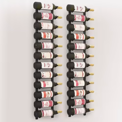 vidaXL 2x Wall Wine Racks 12 Bottle Display Drink Holder Storage Cabinet Shelf
