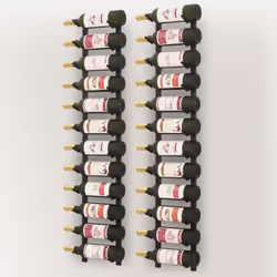 vidaXL 2x Wall Wine Racks 12 Bottle Display Drink Holder Storage Cabinet Shelf