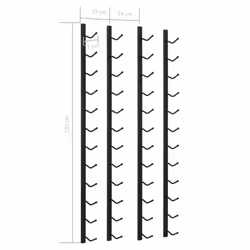 vidaXL 2x Wall Wine Racks 12 Bottle Display Drink Holder Storage Cabinet Shelf - Additional view 5