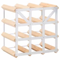 vidaXL Wine Rack 12 Bottle Solid Pinewood Display Holder Storage Cabinet Shelf