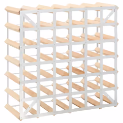vidaXL Wine Rack 42 Bottle Solid Pinewood Display Holder Storage Cabinet Shelf
