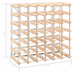 vidaXL Wine Rack 42 Bottle Solid Pinewood Display Holder Storage Cabinet Shelf - Additional view 4