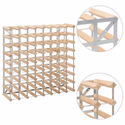 VidaXL 282471 wine rack Steel, Wood - Additional view 4