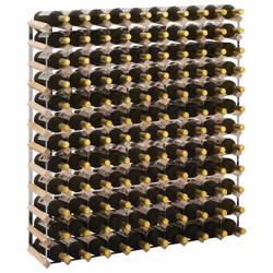 VidaXL 282472 wine rack Steel, Wood