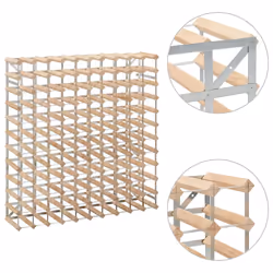 VidaXL 282472 wine rack Steel, Wood - Additional view 4