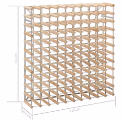 VidaXL 282472 wine rack Steel, Wood - Additional view 5