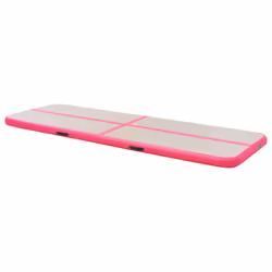 vidaXL Inflatable Gymnastics Mat with Pump 300cm PVC Pink Exercise Gym Carpet - Additional view 4