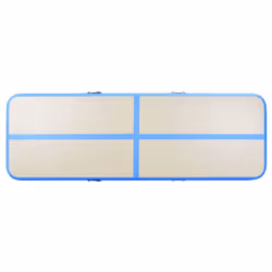 vidaXL Inflatable Gymnastics Mat with Pump 300cm PVC Blue Exercise Gym Carpet - Additional view 5