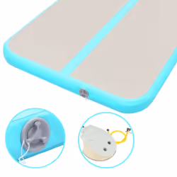 vidaXL Inflatable Gymnastics Mat with Pump 300cm PVC Green Exercise Gym Carpet - Additional view 6