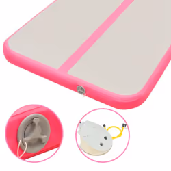 vidaXL Inflatable Gymnastics Mat with Pump 600cm PVC Pink Exercise Gym Carpet - Additional view 7