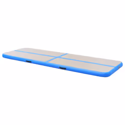 vidaXL Inflatable Gymnastics Mat with Pump 600cm PVC Blue Exercise Gym Carpet - Additional view 4