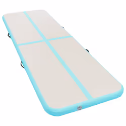 vidaXL Inflatable Gymnastics Mat with Pump 600cm PVC Green Exercise Gym Carpet
