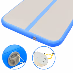 vidaXL Inflatable Gymnastics Mat with Pump 700cm PVC Blue Exercise Gym Carpet - Additional view 7