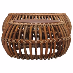 vidaXL 2x Coffee Tables Natural Rattan Living Room Tea Side Furniture Stand - Additional view 6