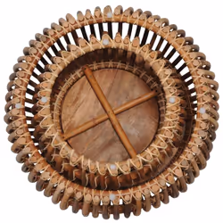 vidaXL 2x Coffee Tables Natural Rattan Living Room Tea Side Furniture Stand - Additional view 7