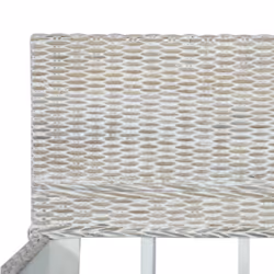 vidaXL Bed Frame Grey Natural Rattan 160x200cm Double Bed Bedroom Furniture