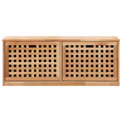 vidaXL Solid Walnut Wood Shoe Storage Bench Natural Shoe Storage Cabinets - Additional view 2