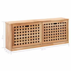 vidaXL Solid Walnut Wood Shoe Storage Bench Natural Shoe Storage Cabinets - Additional view 7
