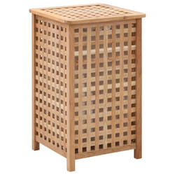 vidaXL Solid Walnut Wood Laundry Bin 39x39x65cm Clothes Chest Storage Boxes