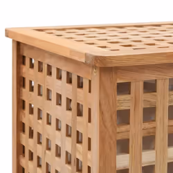 vidaXL Solid Walnut Wood Laundry Bin 39x39x65cm Clothes Chest Storage Boxes - Additional view 4