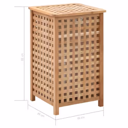 vidaXL Solid Walnut Wood Laundry Bin 39x39x65cm Clothes Chest Storage Boxes - Additional view 6