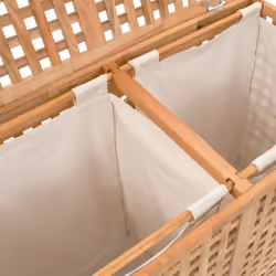 vidaXL Solid Walnut Wood Laundry Bin 87.5x46x67cm Clothes Chest Storage Boxes - Additional view 4