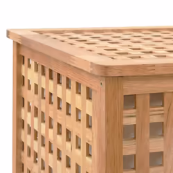 vidaXL Solid Walnut Wood Laundry Bin 87.5x46x67cm Clothes Chest Storage Boxes - Additional view 5