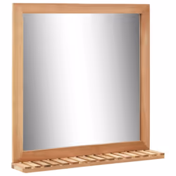 vidaXL Solid Walnut Wood Sink Cabinet with Mirror Bathroom Furniture Sets - Additional view 6
